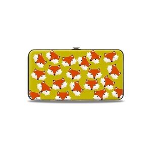 Buckle-Down womens Buckle-down Hinge - Fox Face Scattered Warm Olive Wallet